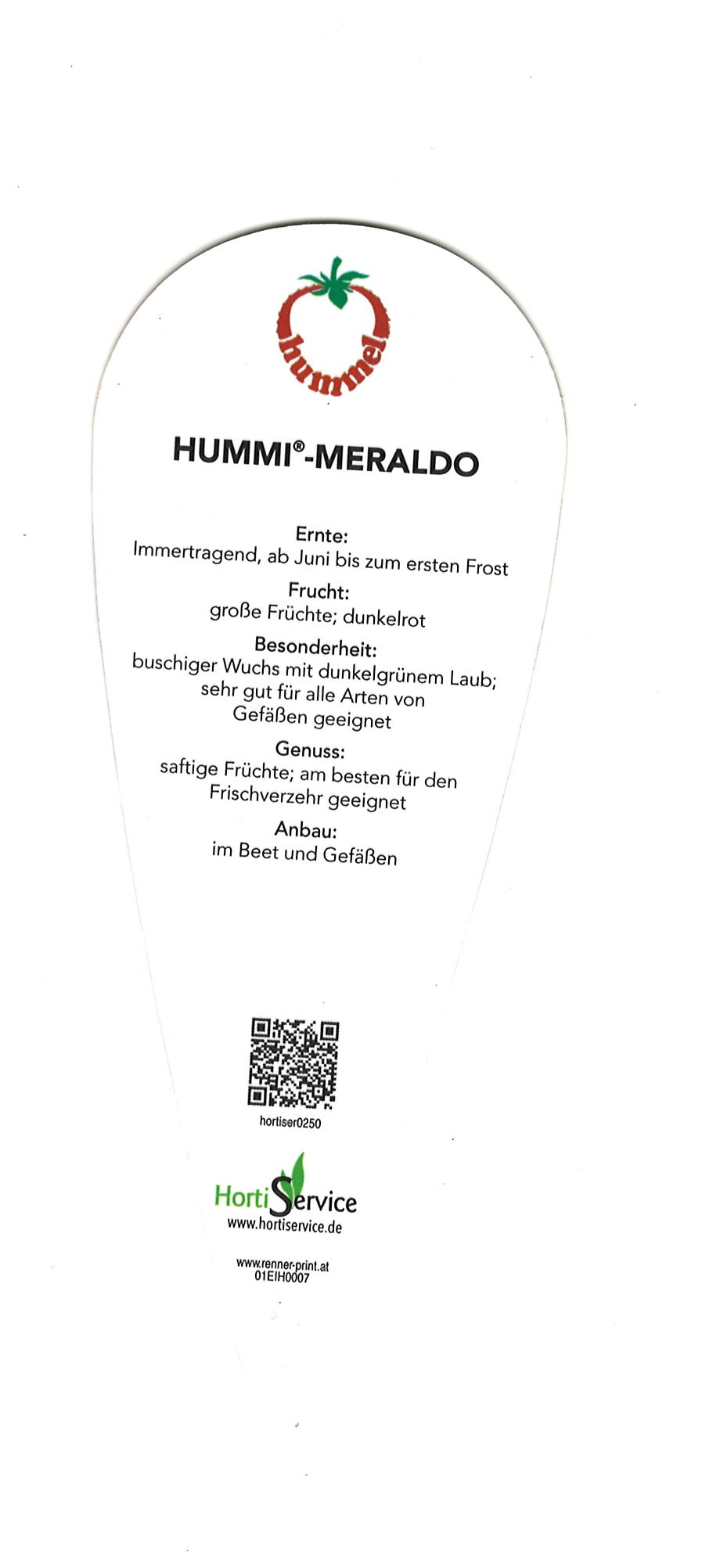 Stecketiketten Erdbeere Hummi®-Meraldo